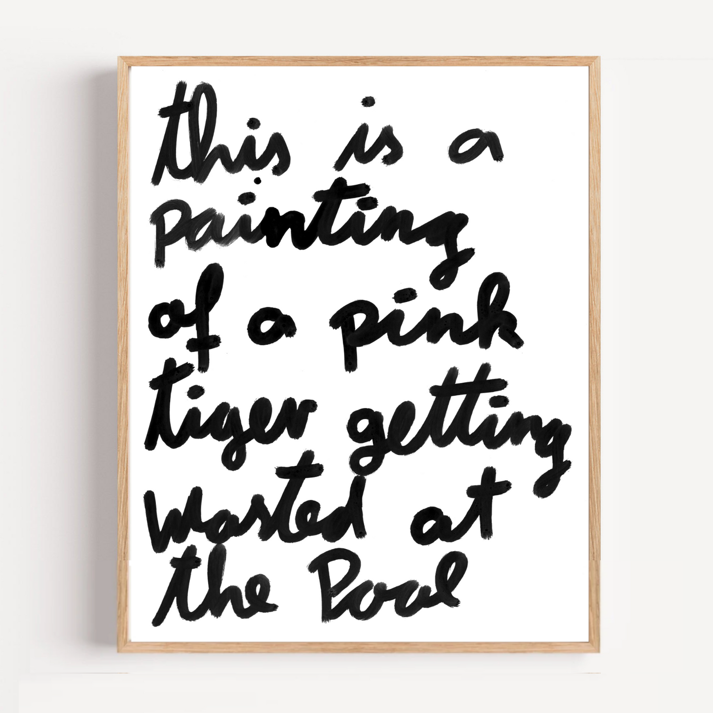 "pink tiger" limited and signed fine art print