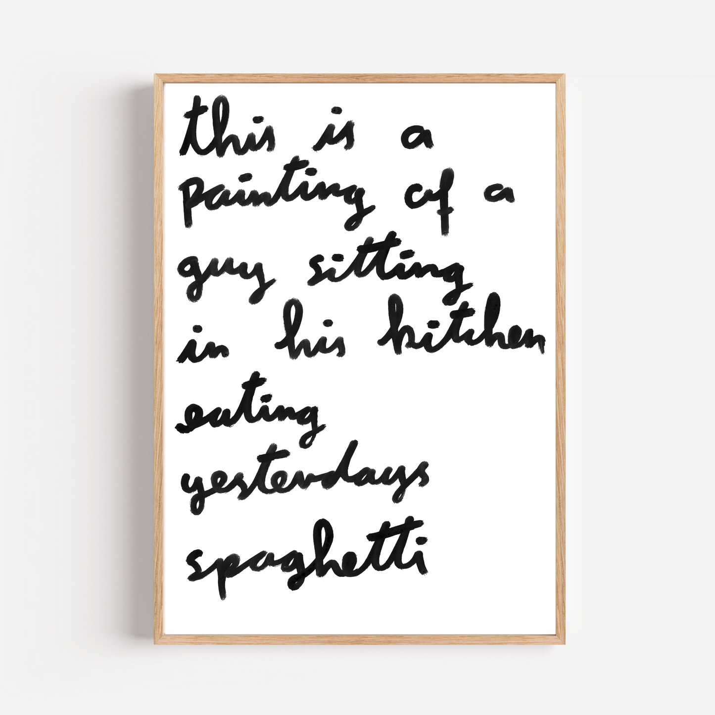 "yesterdayd spaghetti" limited and signed fine art print