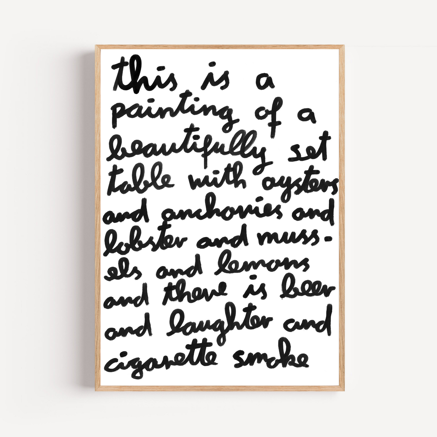 "beautifully set table" limited and signed fine art print