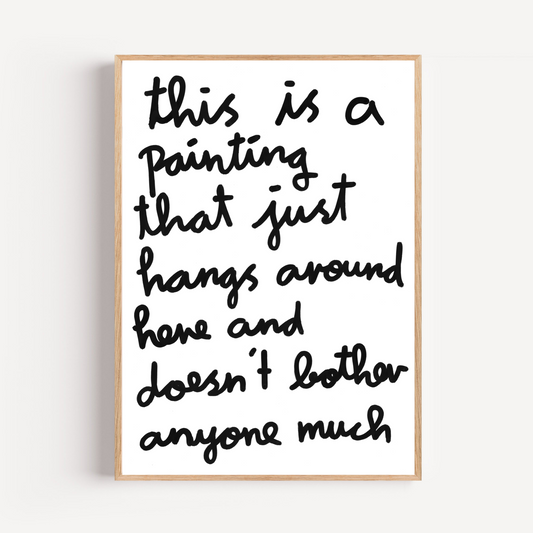 "doesn´t bother anyone" limited and signed fine art print