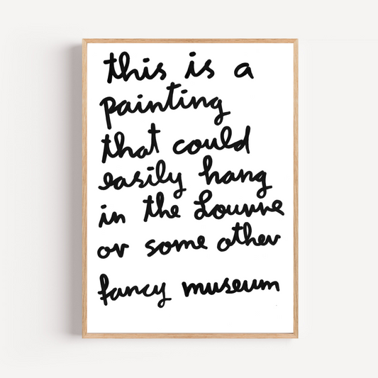 "fancy museum" limited and signed fine art print