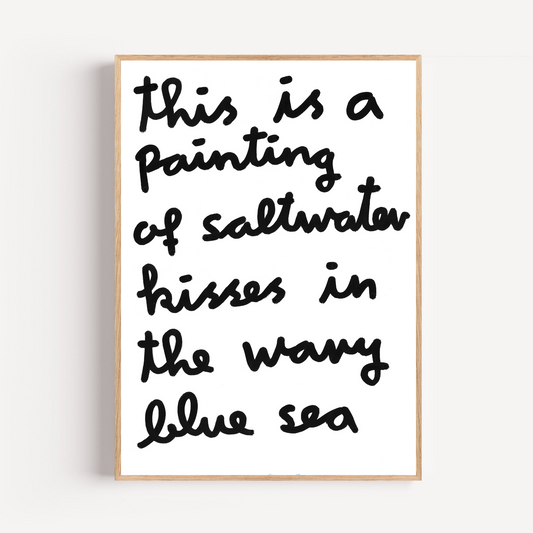 "saltwater kisses" limited and signed fine art print